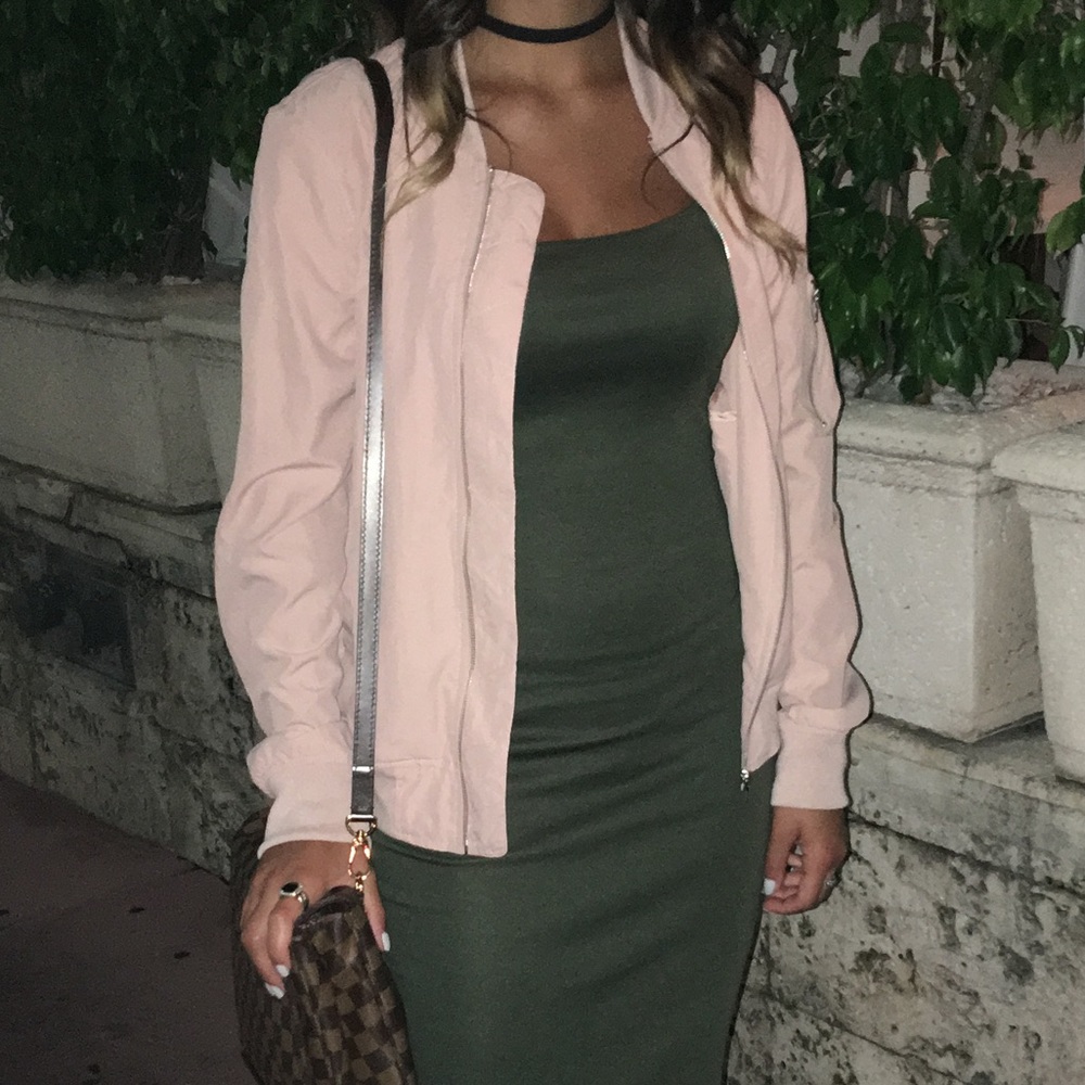 Zara // Pink Bomber Jacket